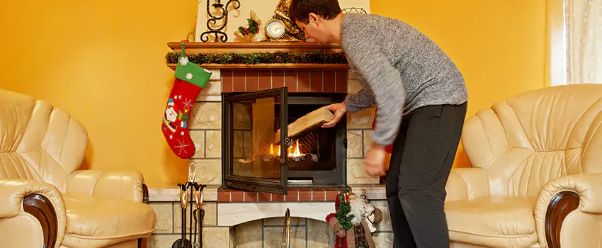 Rusted Metal Fireplace Restoration in Helena, Alabama